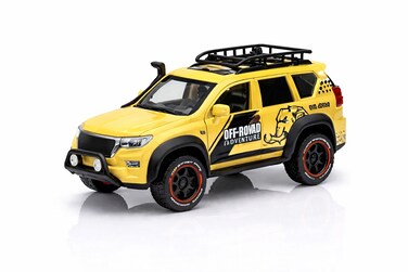 Kids Off-Road Adventure Toy Car with Pull-Back Action, Openable Doors &amp; Lights-SUV Toy for Children