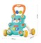 Baby Walker Bear Push Toy with Music &amp; Lights, Interactive Activity Walker with Adjustable Speed, Early Learning Walking Assistant for Toddlers-Green