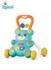 Baby Walker Bear Push Toy with Music &amp; Lights, Interactive Activity Walker with Adjustable Speed, Early Learning Walking Assistant for Toddlers-Green