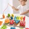 3-in-1 Wooden Educational Activity Toy Set with Xylophone, Shape Sorter &amp; Hammer Game, Montessori Learning Board for Kids