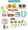 2-in-1 Kids Kitchen Play Set Backpack with 28 PCS Accessories, Portable Pretend Cooking Set for Toddlers (3+)