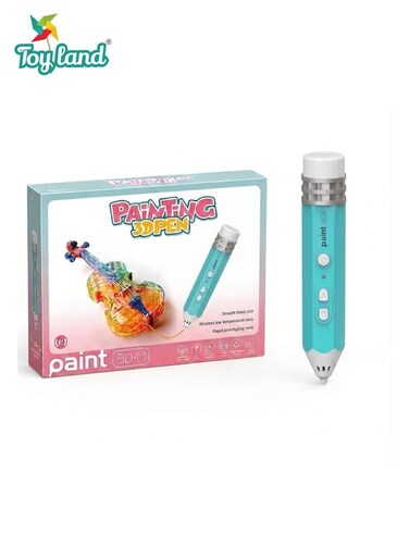 3D Printing Pen for Kids &amp; Adults &ndash; Low Temperature Safe Drawing Pen, DIY Craft &amp; Creative Art Tool-Blue