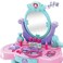 Kids Princess Vanity Table Set with Mirror &amp; Beauty Accessories &ndash; Pretend Play Makeup Dressing Table for Girls