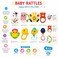 Baby Rattles Toy Set for Infants, 8 Pcs Developmental Sensory Toys, Easy Grip Colorful Hand Rattles for Newborn Babies 0M+