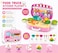 Kids Food Truck Kitchen Playset Toy, Portable Cooking Suitcase Set with Utensils &amp; Accessories