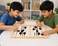 Wooden Fast Sling Puck Game Board for Kids &amp; Adults, 2 Player Tabletop Game with Elastic Band, Portable Family Fun Game
