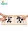 Wooden Fast Sling Puck Game Board for Kids &amp; Adults, 2 Player Tabletop Game with Elastic Band, Portable Family Fun Game
