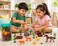Kids Animal Playset with Trees, Farm Animals &amp; Storage Bottle &ndash; Educational Toy Set for Imaginative Play