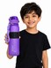 Portable Sports Water Bottle with Wrist Strap &ndash; Leakproof Reusable BPA-Free Drinking Bottle for School, Gym, Travel &amp; Outdoor Use, Purple 500ml