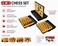 4-in-1 Chess Board Game Set with Checkers &amp; Ludo &ndash; Foldable Family Strategy Game for Kids and Adults
