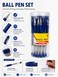 24-Piece Ballpoint Pen Set with Storage Jar, Smooth Writing Pens for School, Office and Home Use