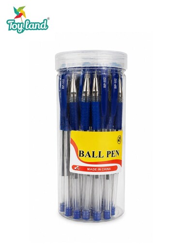 24-Piece Ballpoint Pen Set with Storage Jar, Smooth Writing Pens for School, Office and Home Use