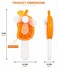 Portable Orange-Shaped Mini Handheld Fan for Kids &amp; Adults, Manual Press Fan with Soft Blades
