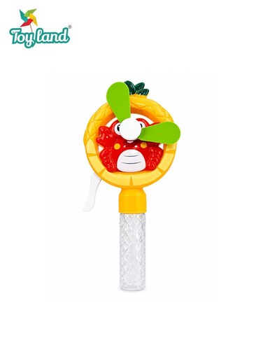 Toy land Kids Handheld Bubble Fan Toy with Built-in Bubble Solution, Cartoon Bubble Blower, Manual Bubble Maker for Indoor &amp; Outdoor Play, Party Favor, Birthday Gift