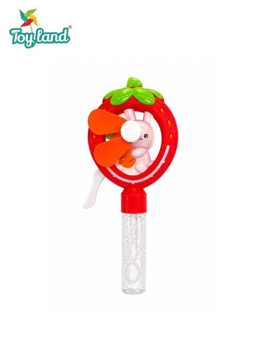Toy land Kids Handheld Bubble Fan Toy with Built-in Bubble Solution, Cartoon Bubble Blower, Manual Bubble Maker for Indoor &amp; Outdoor Play, Party Favor, Birthday Gift
