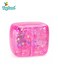 Cube Squeeze Ball Glitter Sensory Stress Relief Toy, Soft Squishy Fidget Toy for Kids &amp; Adults, Slow Rising Gel Cube-Pink