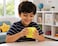 Cube Squeeze Ball Glitter Sensory Stress Relief Toy, Soft Squishy Fidget Toy for Kids &amp; Adults, Slow Rising Gel Cube-Yellow