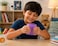Cube Squeeze Ball Glitter Sensory Stress Relief Toy, Soft Squishy Fidget Toy for Kids &amp; Adults, Slow Rising Gel Cube-Purple