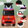 Kids Ride On Fire Truck Car for Toddlers with Steering Wheel, Music &amp; Lights, Under Seat Storage, Push Ride Toy, Anti-Tip Support, 12-36 Months, Red