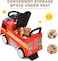 Kids Ride On Fire Truck Car for Toddlers with Steering Wheel, Music &amp; Lights, Under Seat Storage, Push Ride Toy, Anti-Tip Support, 12-36 Months, Red
