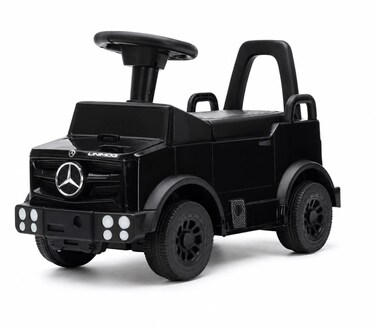 Kids Ride On Push Car with Steering Wheel, Under Seat Storage, Comfortable Seat, Indoor &amp; Outdoor Ride-On Toy, Black