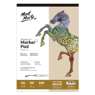 Monte Marte Bleedproof Marker Pad A4 210x297mm