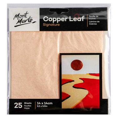 Monte Marte Signature Copper Leaf 25 Sheets 14x14cm