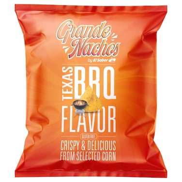 إل سابور رقائق ناتشو كبيرة بنكهة شواء تكساس، 200 غرام