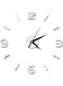 Salaty 3D Wall Clock Sticker Easy To Install And Remove Wall Watch Decor, Self-Adhesive Design for Bedroom Home(Silver)
