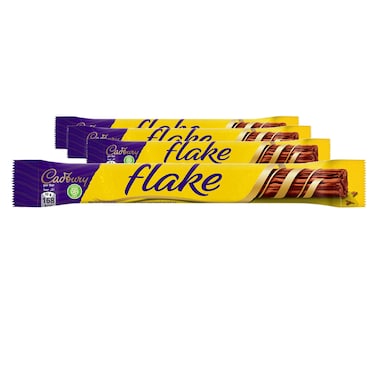 Cadbury Flake Regular Chocolate Bar, 32g Pack of 4