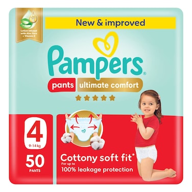Pampers Ultimate Comfort Diaper Pants Size 4 9-14kg 50 Pants