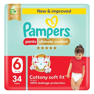 Pampers Ultimate Comfort Diaper Pants Size 6 16kg+ 34 Pants