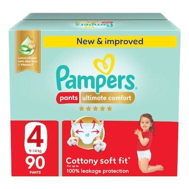 Pampers Ultimate Comfort Diaper Pants Size 4 9-14kg 90 Pants