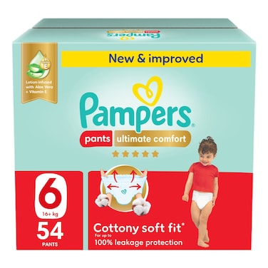 Pampers Ultimate Comfort Diaper Pants Size 6 16+kg 54 Pants
