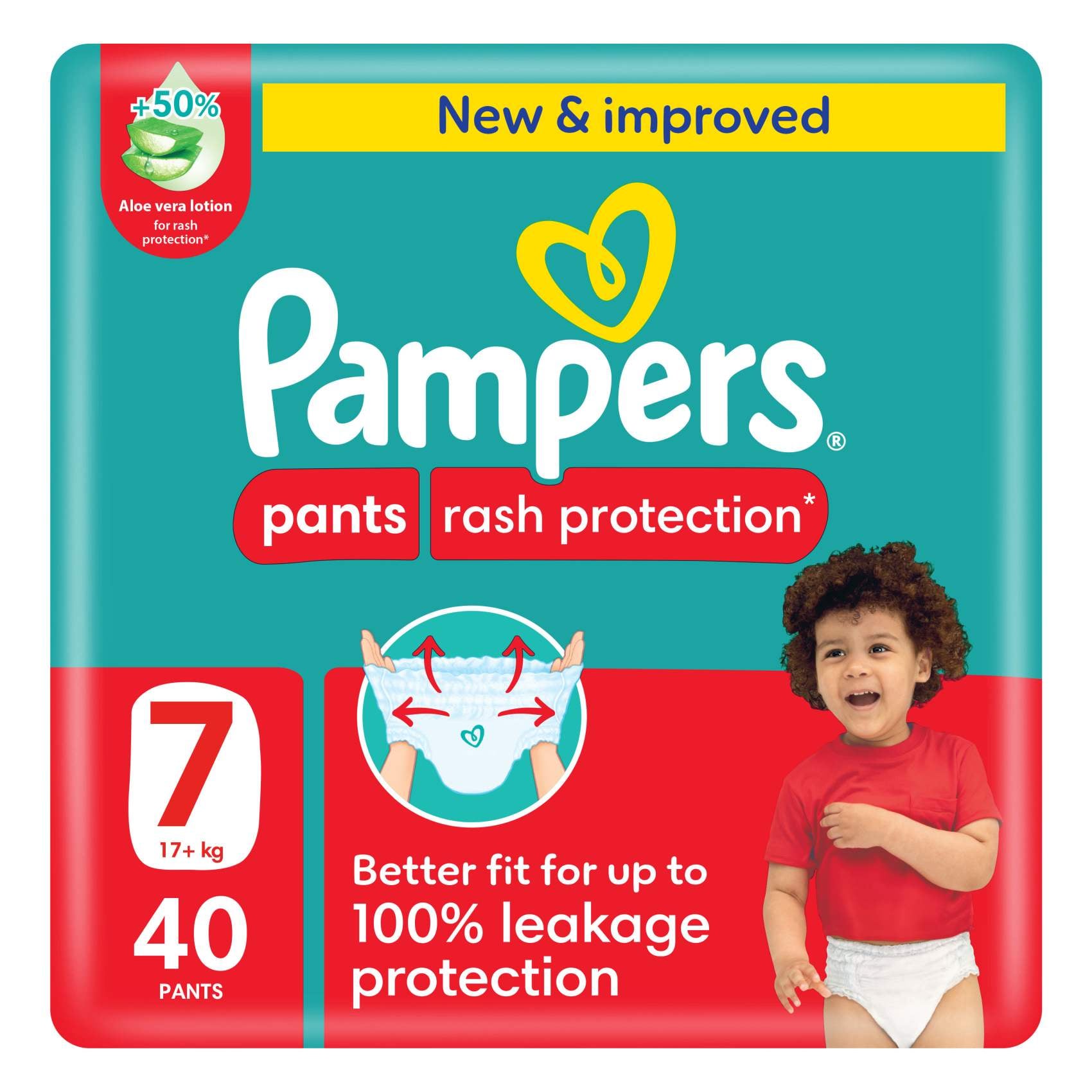 Buy Pampers Rash Protection Pants Size 17kg+ Jumbo Pack 40 Pants