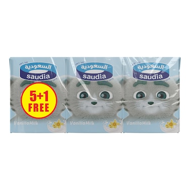 السعودية حليب الفانيليا  200 ملل عبوة من 6 قطع