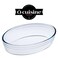 Ocuisine 2L Oval Roaster - French-Made Borosilicate Glass, Oven Safe, Even Heat Distribution