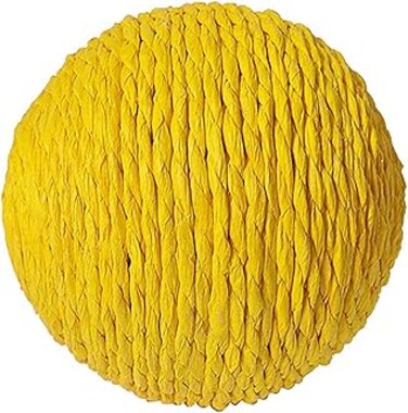 SilveWillo Extra Large 10CM Sisal Pet Toy Ball Suitable for Cat (Yellow)
