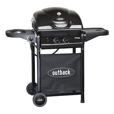 Outback Omega 250 2 Burner Gas Barbecue Black