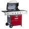 Outback Meteor 4 Burner Gas Barbecue Red 640x420mm