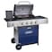 Outback Meteor 4 Burner Gas Barbecue Blue 640x420mm