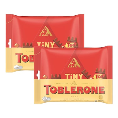 Toblerone Tiny Milk Chocolate Minis Bar, 168g Pack of 2