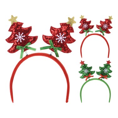 عصابة رأس على شكل شجرة للكريسماس - 2 ألوان متنوعة