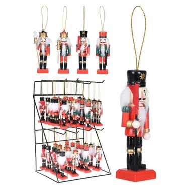 مجموعة دمى ناتكراكر الخشبية المعلقة