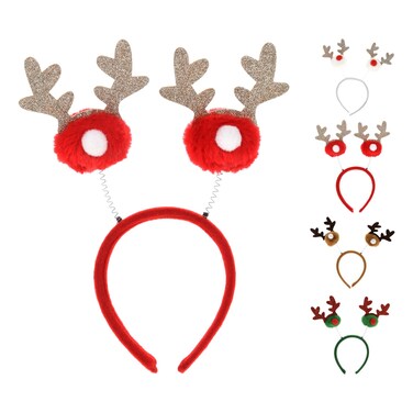 عصابة رأس على شكل قرن غزال الرنة ب 4 تصاميم متنوعة 28 سم