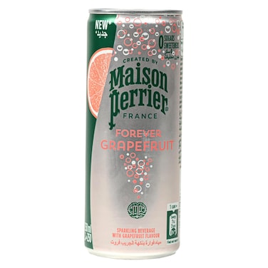 Maison Perrier Forever Grapefruit Flavour Sparkling Water Slim Can, 250ml