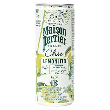 Maison Perrier Chic Lemonjito Lemon and Mint Flavour Sparkling Water Slim Can, 250ml