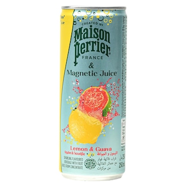 Maison Perrier &amp; Magnetic Juice Lemon and Guava Flavour Sparkling Water Slim Can, 250ml