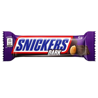 Snickers Peanut Dark Chocolate Bar, 42g
