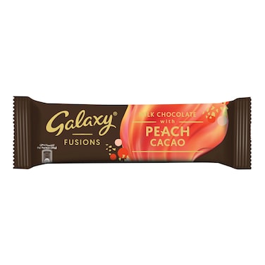 Galaxy Fusions Milk Chocolate Bar with Peach and Cacao, 35g